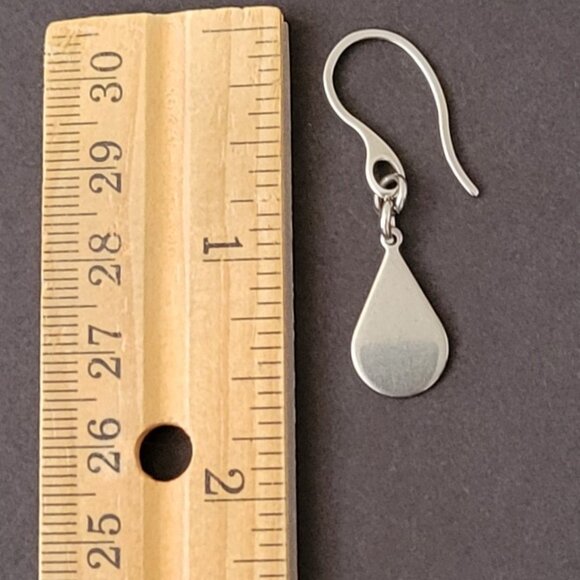TEARDROP Stainless Steel HOOK Earrings Minimalist - Picture 3 of 16